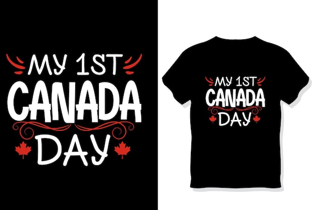 Una camiseta negra que dice "1 de julio, día de Canadá".