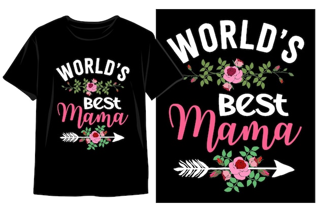 Una camiseta negra que dice 'la mejor mamá del mundo'