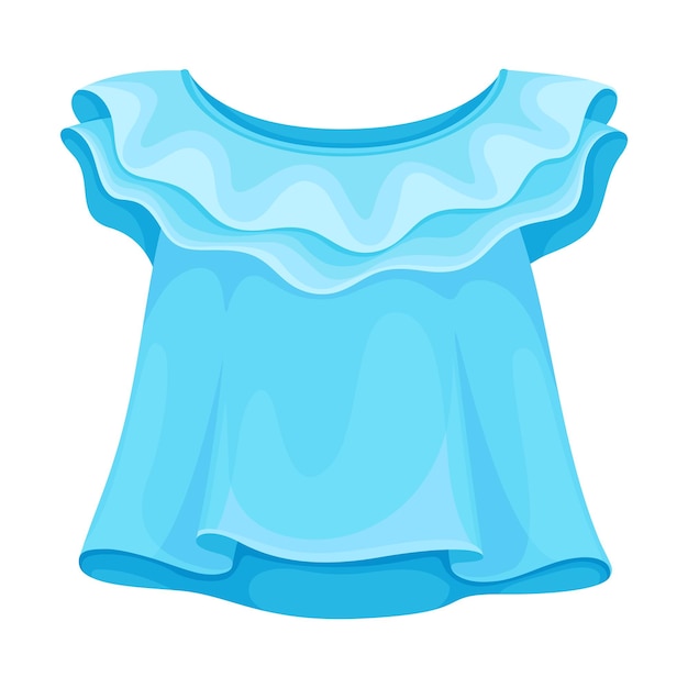 Camiseta o blusa de manga corta para niñas Ilustración vectorial