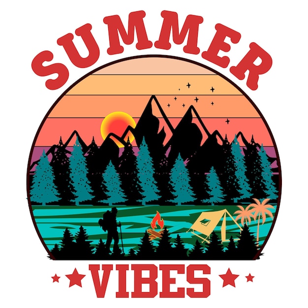 Una camiseta con la palabra vibras de verano.