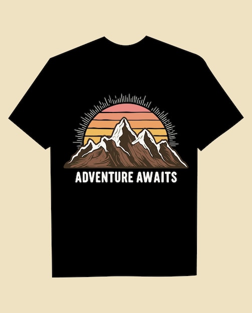 una camiseta con las palabras aventura lista para ir