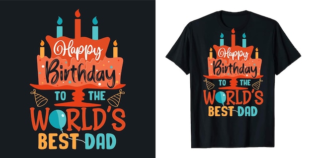 Vector una camiseta con las palabras feliz cumpleaños en ella