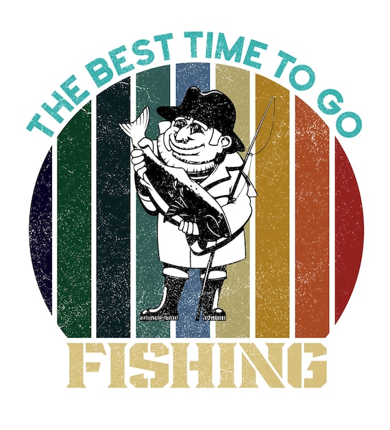 Vector camiseta de pesca