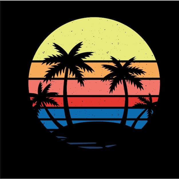 Camiseta de playa de verano T-shirt de playa de diseño de tipografía de verano