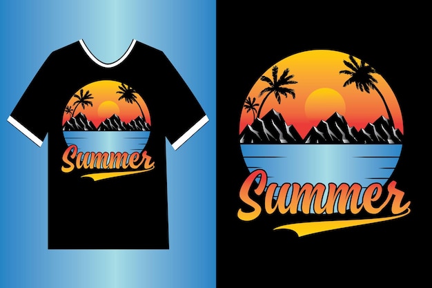 Vector camiseta de playa de verano