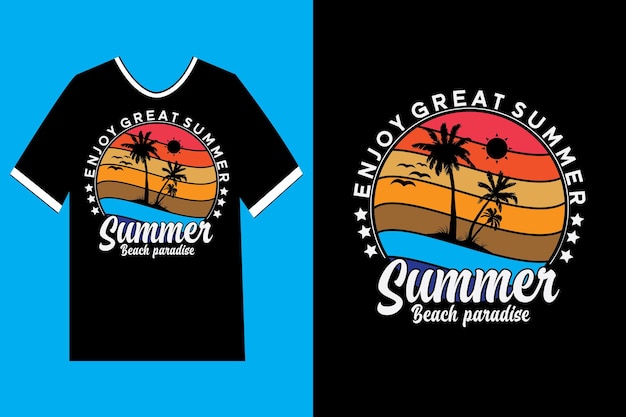 Vector camiseta de playa de verano