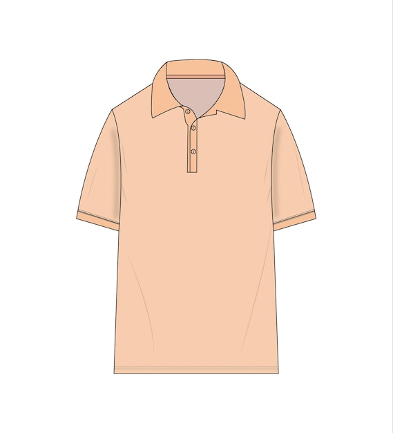 Camiseta de polo de manga corta de melocotón