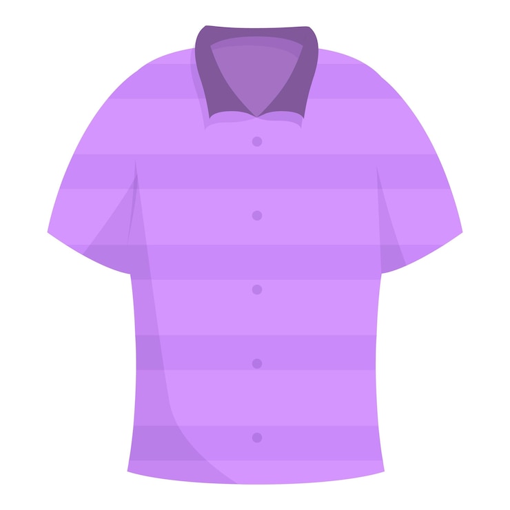 Vector camiseta polo púrpura con un diseño elegante en el cuello