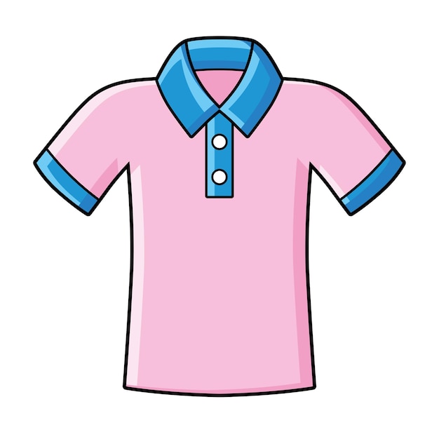 Camiseta de polo rosada y roja