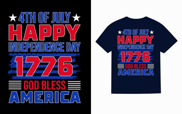 Una camiseta que dice '4 de julio'