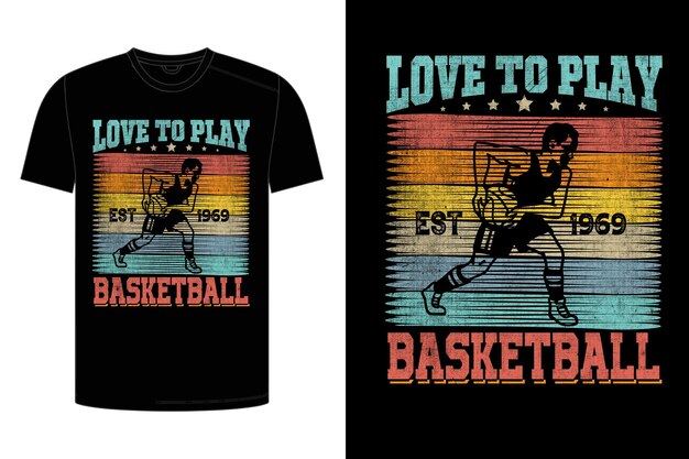 Una camiseta que dice amor para jugar al baloncesto en ella.