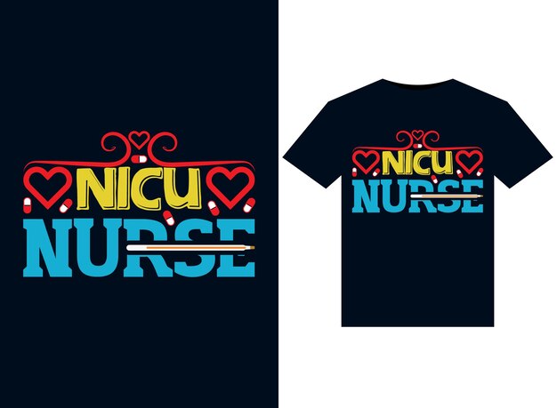 Vector una camiseta que dice nuu nurse en ella