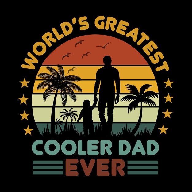 Una camiseta que dice el padre más cool del mundo.