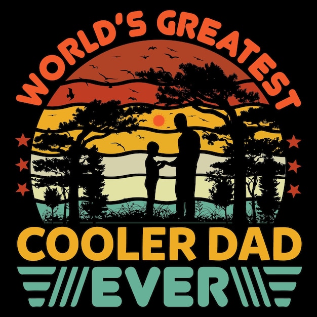 Una camiseta que dice el padre más cool del mundo.