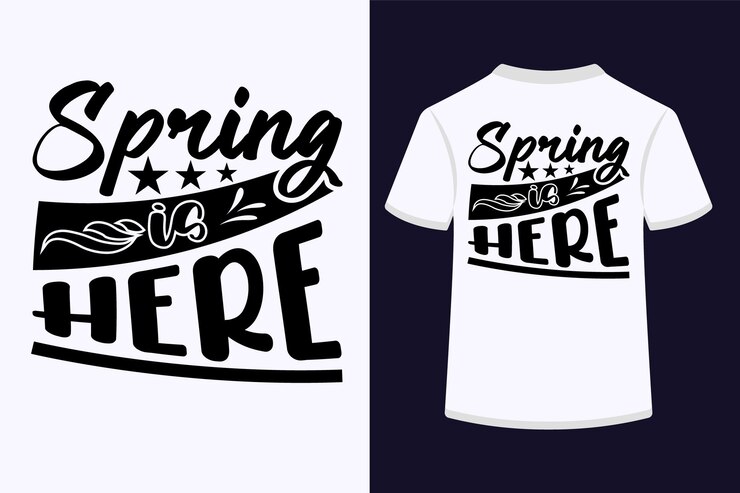 Una camiseta que dice que la primavera está aquí.