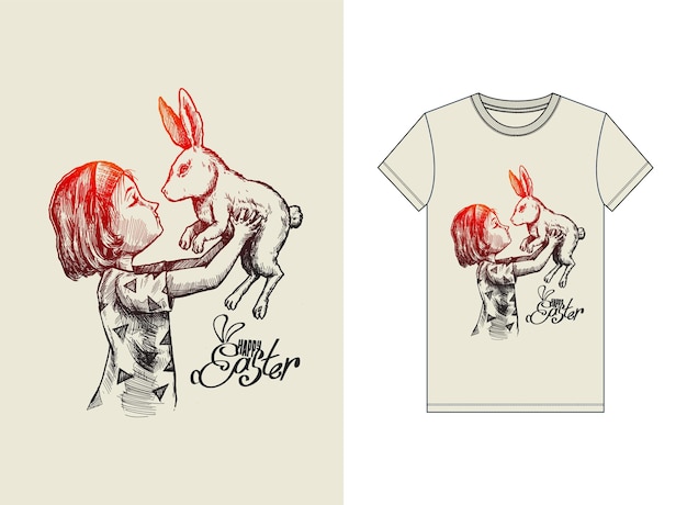 Vector una camiseta que dice 'soy un conejo'