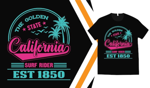 Vector una camiseta que diga golden state california.