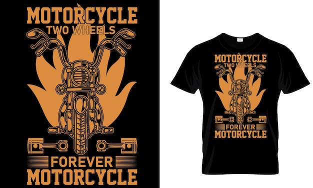 Una camiseta que diga moto y las palabras forever moto en ella.