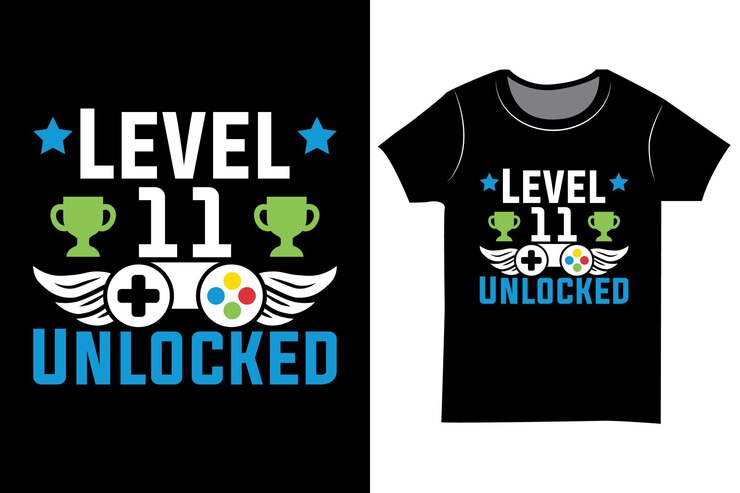 Vector camiseta de regalo de cumpleaños vintage de control de juego. nacido para el diseño de camisetas de juego.
