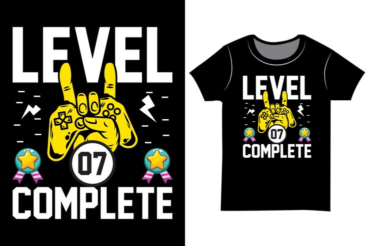 Vector camiseta de regalo de cumpleaños vintage de control de juego. nacido para el diseño de camisetas de juego.