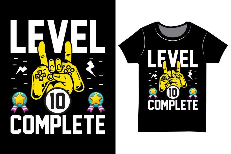 Vector camiseta de regalo de cumpleaños vintage de control de juego. nacido para el diseño de camisetas de juego.
