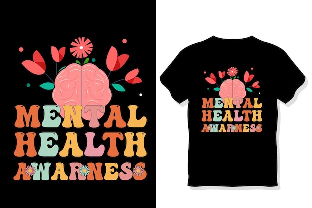Camiseta retro de concienciación sobre la salud mental
