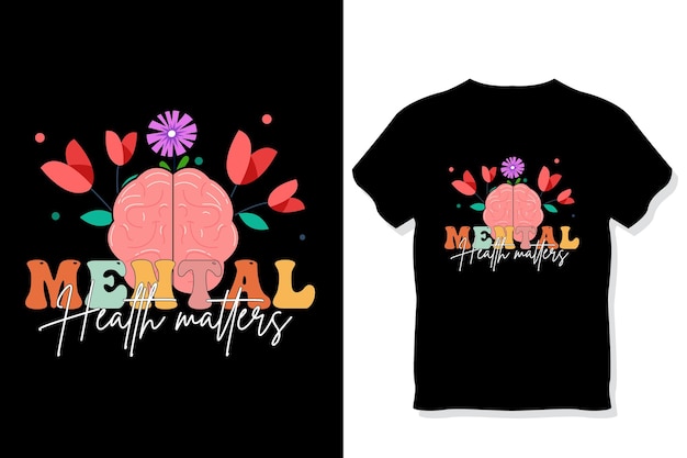 Camiseta retro de concienciación sobre la salud mental