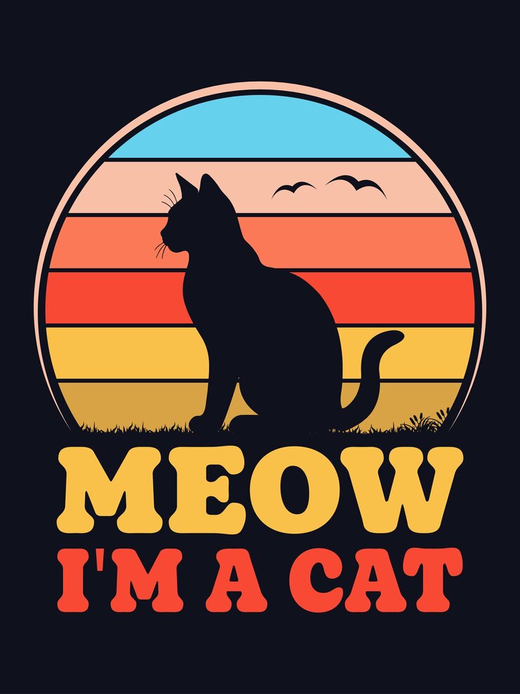 Camiseta retro de gato Diseño para los amantes de los gatos