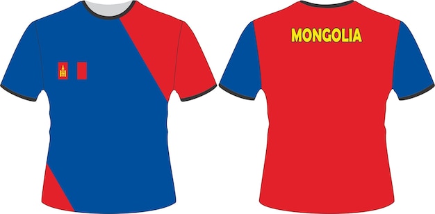 Una camiseta roja y azul que dice "monolito".