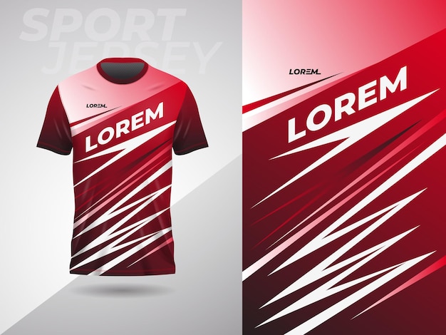 camiseta roja diseño de camiseta deportiva para fútbol fútbol carreras juegos motocross ciclismo correr