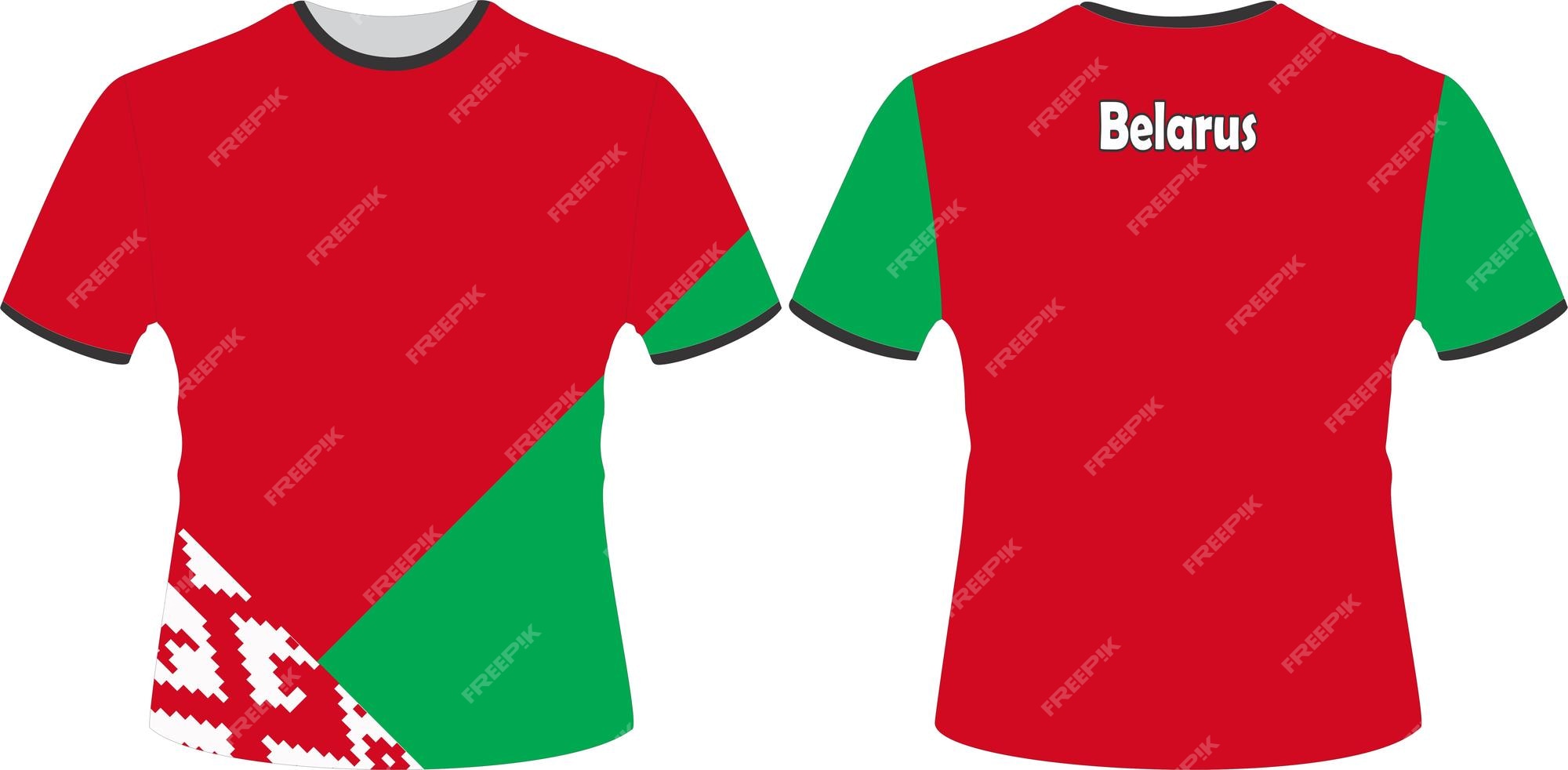 sentar Refrescante mecánico Una camiseta roja y verde con la palabra bandera de bielorrusia. | Vector  Premium