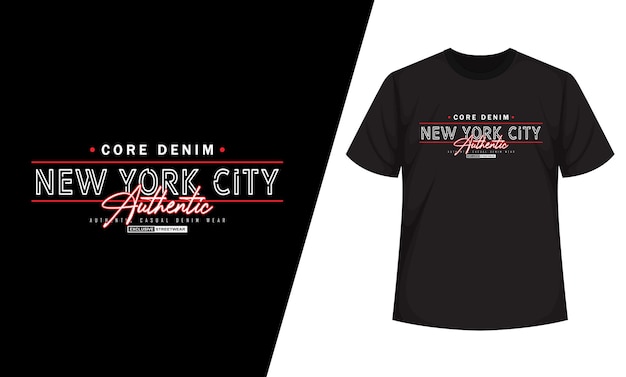 Vector camiseta y ropa de calle de mezclilla de la ciudad de nueva york