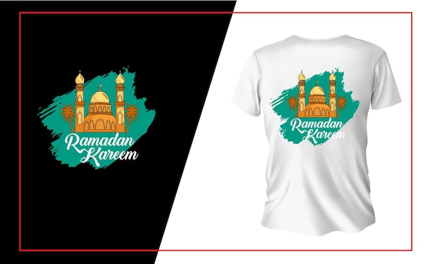 Camiseta y ropa de mezclilla Vector Ramadan Kareem