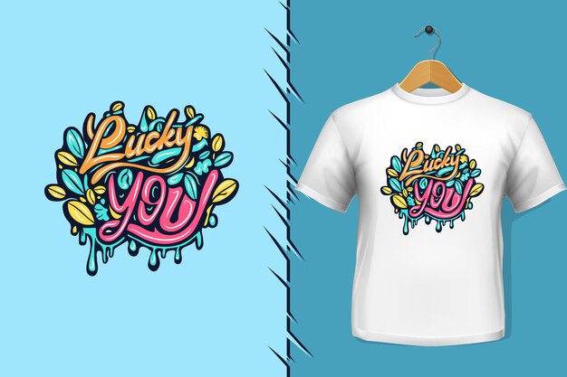 Vector camiseta y ropa de moda cotizaciones de la vida colorido diseño de tipografía