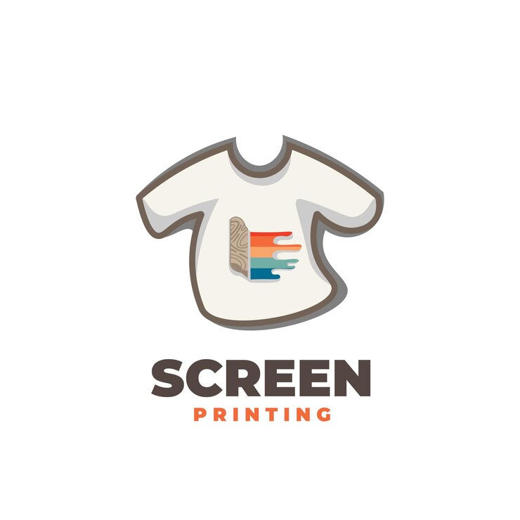 Camiseta serigrafía vector logo ilustración