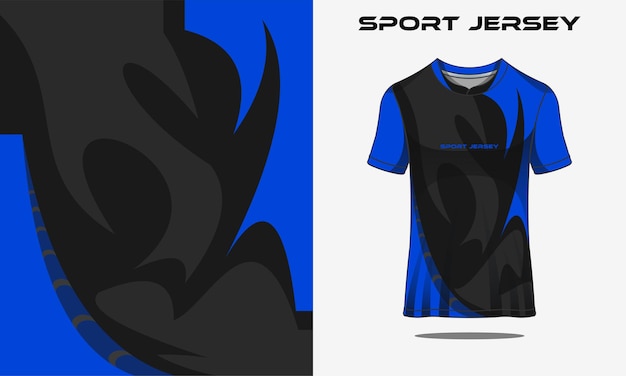 Camiseta sport azul y gris