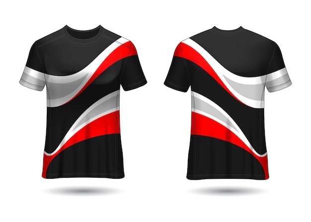 Camiseta sport design camiseta de carreras para la vista frontal y posterior del uniforme del club