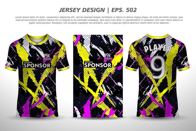 Camiseta de sublimación de diseño de jersey Patrón geométrico premium Colección de vectores increíbles para fútbol Fútbol carreras ciclismo juegos motocross deportes