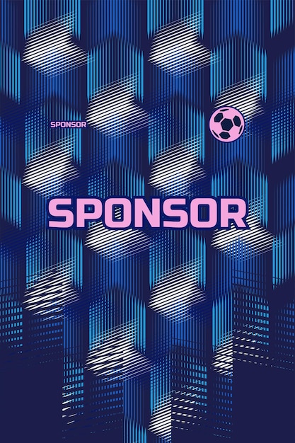 Camiseta de sublimación de fútbol de alta calidad lista para imprimir con patrón abstracto