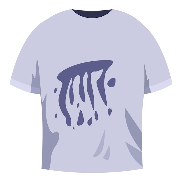 Camiseta sucia con manchas de pintura que muestran uso descuidado