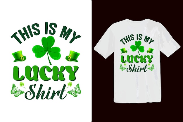 Camiseta de la suerte Camiseta de la tipografía de San Patricio