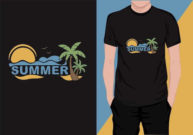 Camiseta de surf de verano diseño vectorial chica hermosa para camiseta