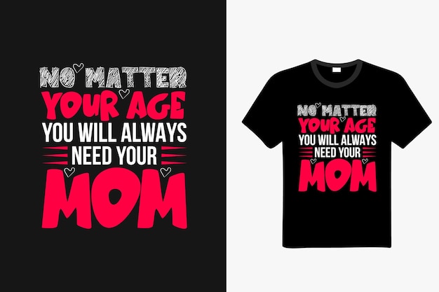 Camiseta de tipografía de cita de madre y diseño vectorial Camiseta de caligrafía de madres con diseño floral