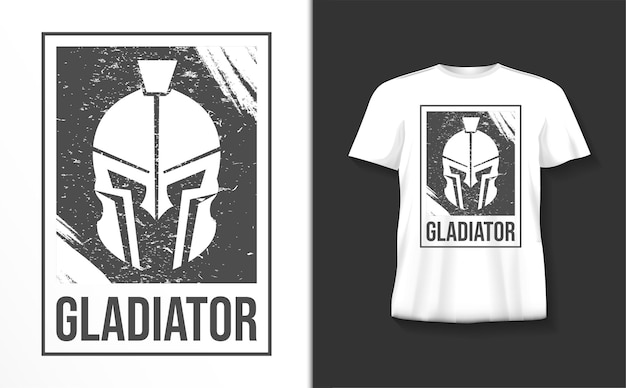 Camiseta tipografía gladiador