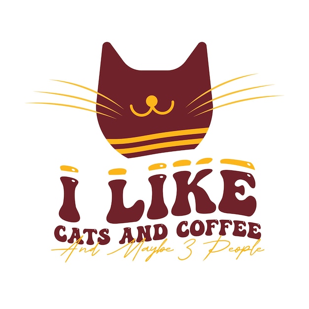 Camiseta de tipografía de ilustración de café retro