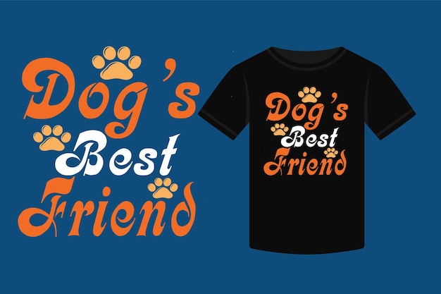 Vector camiseta de tipografía para perros