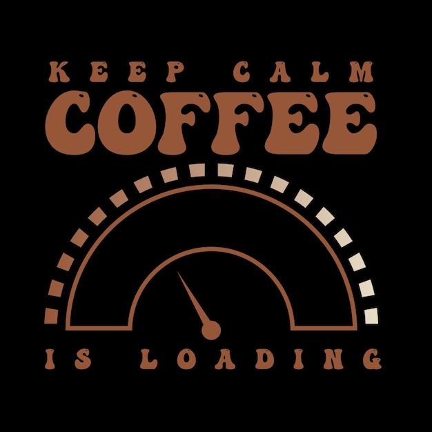 Camiseta tipográfica de café retro