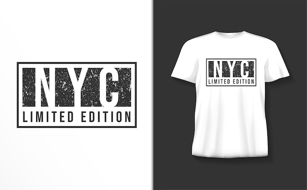 Camiseta tipográfica de la ciudad de nueva york