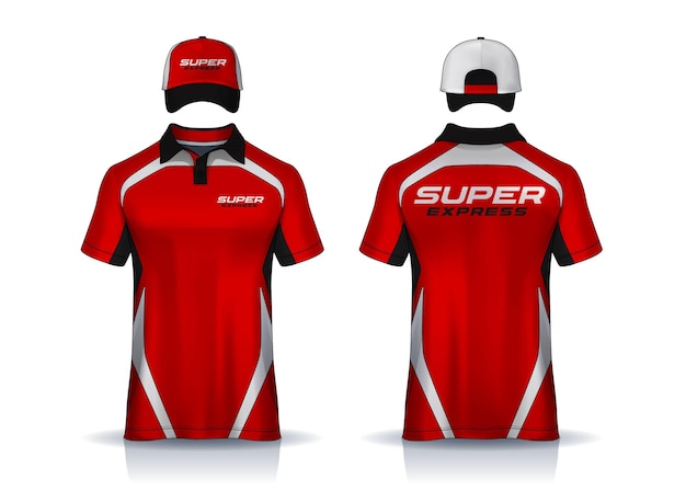 Camiseta de trabajo corporativa Camiseta polo y gorra plantillas de diseño de uniforme para la empresa