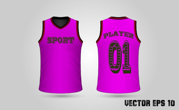 Camiseta de uniforme de baloncesto simple de vector